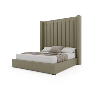Nativa Interiors Aylet Vertical Channel Tufted Upholstered Bed Stone  Bed-aylet-vc-hi-ca-vin-stone