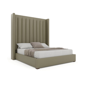 Nativa Interiors Aylet Vertical Channel Tufted Upholstered Bed Stone  Bed-aylet-vc-hi-ca-vin-stone