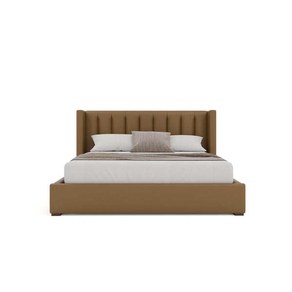 Nativa Interiors Aylet Vertical Channel Tufted Upholstered Bed Caramel  Bed-aylet-vc-low-ca-vin-caramel