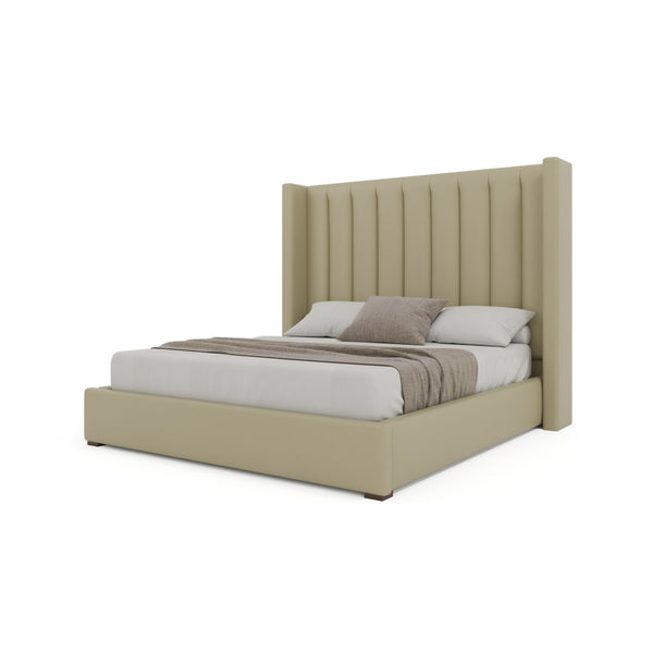 Nativa Interiors Aylet Vertical Channel Tufted Upholstered Bed Cream  Bed-aylet-vc-mid-ca-vin-cream