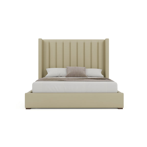 Nativa Interiors Aylet Vertical Channel Tufted Upholstered Bed Cream  Bed-aylet-vc-mid-ca-vin-cream