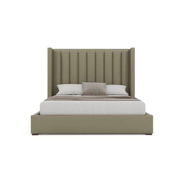 Nativa Interiors Aylet Vertical Channel Tufted Upholstered Bed Stone  Bed-aylet-vc-mid-qn-vin-stone