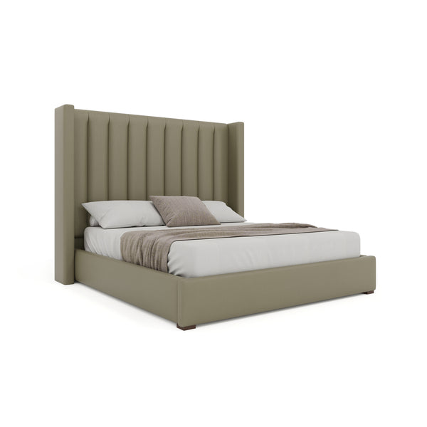 Nativa Interiors Aylet Vertical Channel Tufted Upholstered Bed Stone  Bed-aylet-vc-mid-qn-vin-stone