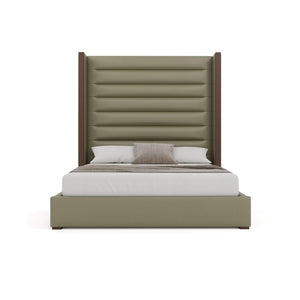 Nativa Interiors Irenne Horizontal Channel Tufted Upholstered Bed Stone  Bed-irenne-hc-hi-ca-vin-stone