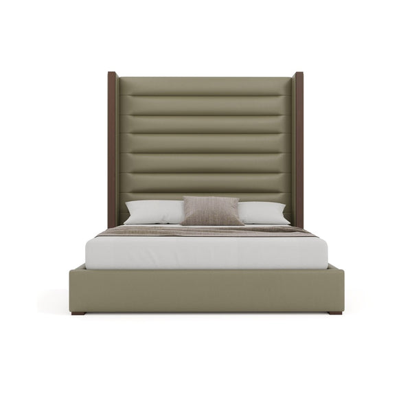 Nativa Interiors Irenne Horizontal Channel Tufted Upholstered Bed Stone  Bed-irenne-hc-hi-ca-vin-stone