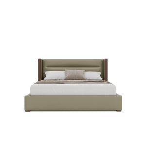 Nativa Interiors Irenne Horizontal Channel Tufted Upholstered Bed Stone  Bed-irenne-hc-low-kn-vin-stone