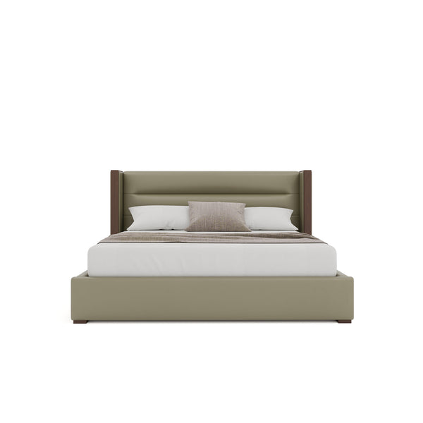Nativa Interiors Irenne Horizontal Channel Tufted Upholstered Bed Stone  Bed-irenne-hc-low-kn-vin-stone