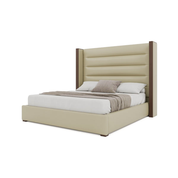 Nativa Interiors Irenne Horizontal Channel Tufted Upholstered Bed Cream  Bed-irenne-hc-mid-ca-vin-cream