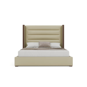 Nativa Interiors Irenne Horizontal Channel Tufted Upholstered Bed Cream  Bed-irenne-hc-mid-ca-vin-cream