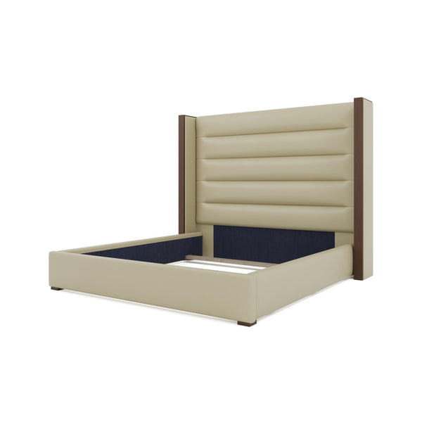 Nativa Interiors Irenne Horizontal Channel Tufted Upholstered Bed Cream  Bed-irenne-hc-mid-ca-vin-cream