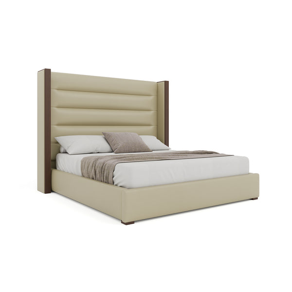 Nativa Interiors Irenne Horizontal Channel Tufted Upholstered Bed Cream  Bed-irenne-hc-mid-ca-vin-cream