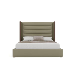 Nativa Interiors Irenne Horizontal Channel Tufted Upholstered Bed Stone  Bed-irenne-hc-mid-kn-vin-stone