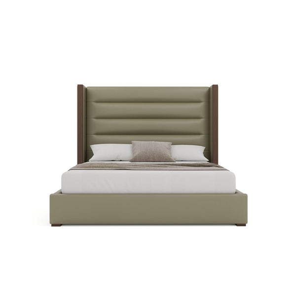 Nativa Interiors Irenne Horizontal Channel Tufted Upholstered Bed Stone  Bed-irenne-hc-mid-kn-vin-stone