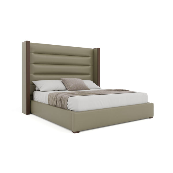 Nativa Interiors Irenne Horizontal Channel Tufted Upholstered Bed Stone  Bed-irenne-hc-mid-kn-vin-stone