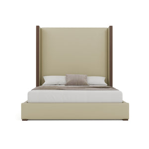 Nativa Interiors Irenne Plain Upholstered Bed Cream  Bed-irenne-pl-hi-kn-vin-cream