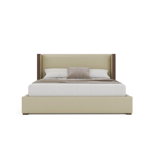 Nativa Interiors Irenne Plain Upholstered Bed Cream  Bed-irenne-pl-low-kn-vin-cream