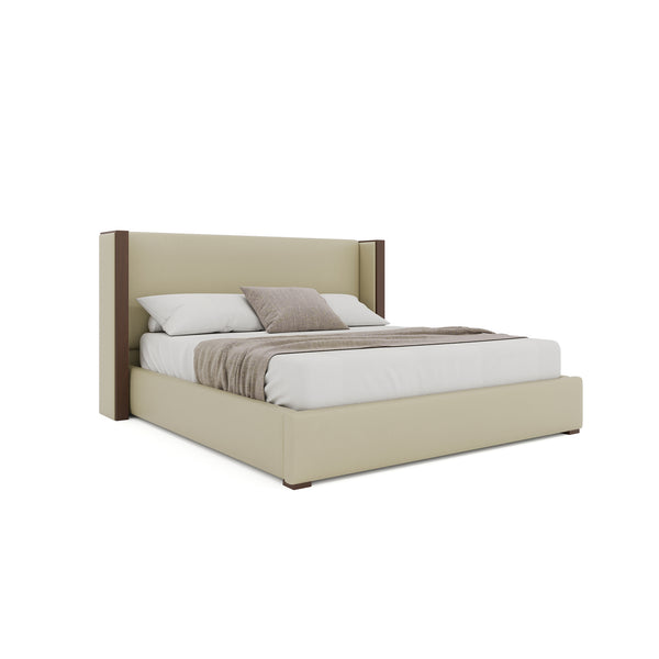 Nativa Interiors Irenne Plain Upholstered Bed Cream  Bed-irenne-pl-low-kn-vin-cream