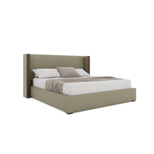 Nativa Interiors Irenne Plain Upholstered Bed Stone  Bed-irenne-pl-low-kn-vin-stone