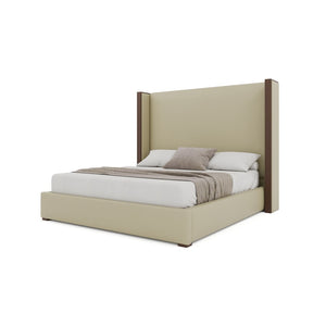 Nativa Interiors Irenne Plain Upholstered Bed Cream  Bed-irenne-pl-mid-kn-vin-cream