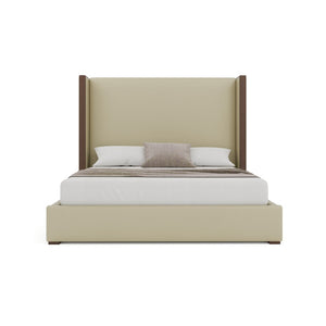 Nativa Interiors Irenne Plain Upholstered Bed Cream  Bed-irenne-pl-mid-kn-vin-cream