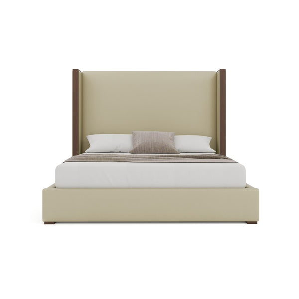 Nativa Interiors Irenne Plain Upholstered Bed Cream  Bed-irenne-pl-mid-kn-vin-cream