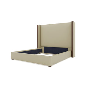 Nativa Interiors Irenne Plain Upholstered Bed Cream  Bed-irenne-pl-mid-kn-vin-cream