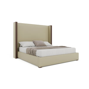Nativa Interiors Irenne Plain Upholstered Bed Cream  Bed-irenne-pl-mid-kn-vin-cream