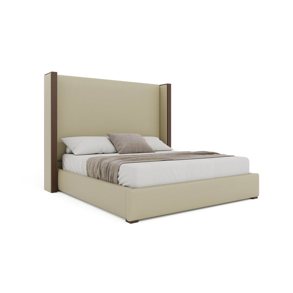 Nativa Interiors Irenne Plain Upholstered Bed Cream  Bed-irenne-pl-mid-kn-vin-cream