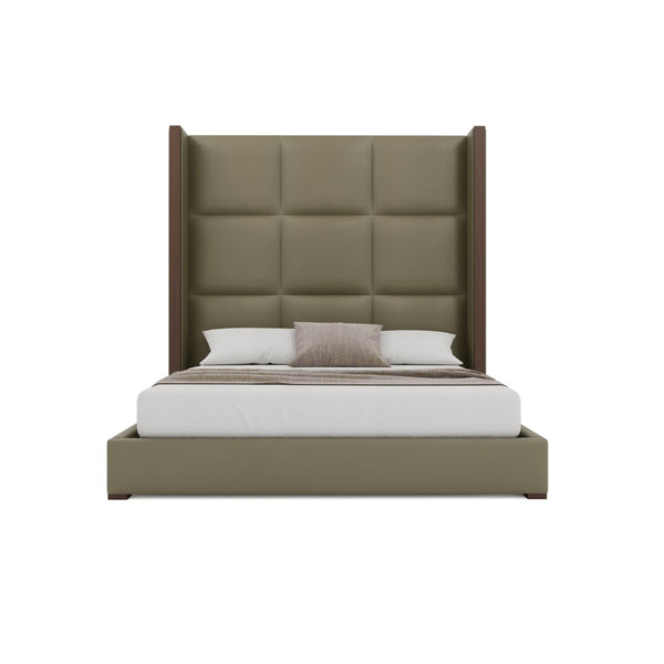 Nativa Interiors Irenne Square Tufted Upholstered Bed Stone  Bed-irenne-sq-hi-qn-vin-stone
