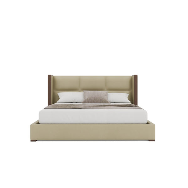Nativa Interiors Irenne Square Tufted Upholstered Bed Cream  Bed-irenne-sq-low-kn-vin-cream