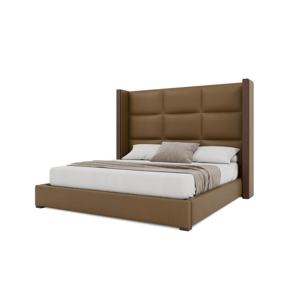 Nativa Interiors Irenne Square Tufted Upholstered Bed Caramel  Bed-irenne-sq-mid-ca-vin-caramel