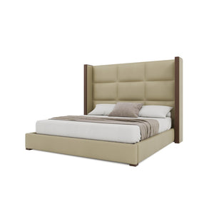 Nativa Interiors Irenne Square Tufted Upholstered Bed Cream  Bed-irenne-sq-mid-kn-vin-cream