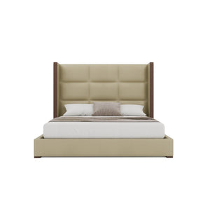 Nativa Interiors Irenne Square Tufted Upholstered Bed Cream  Bed-irenne-sq-mid-kn-vin-cream