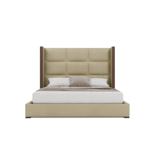Nativa Interiors Irenne Square Tufted Upholstered Bed Cream  Bed-irenne-sq-mid-kn-vin-cream