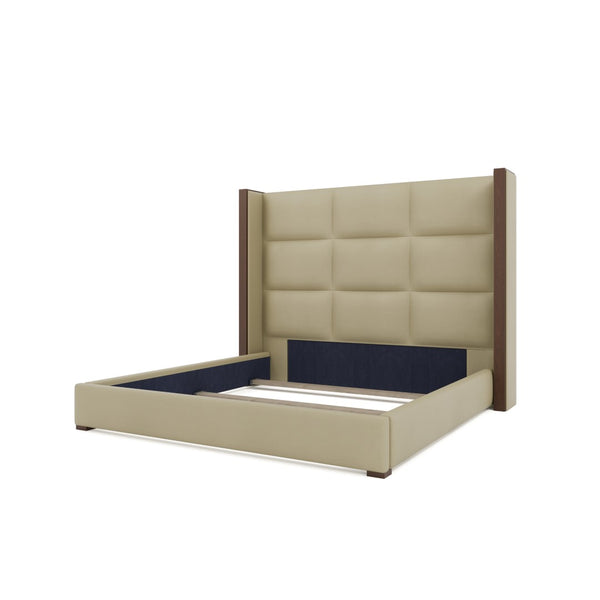 Nativa Interiors Irenne Square Tufted Upholstered Bed Cream  Bed-irenne-sq-mid-kn-vin-cream