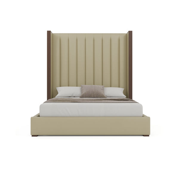 Nativa Interiors Irenne Vertical Channel Tufted Upholstered Bed Cream  Bed-irenne-vc-hi-ca-vin-cream