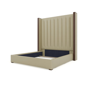 Nativa Interiors Irenne Vertical Channel Tufted Upholstered Bed Cream  Bed-irenne-vc-hi-ca-vin-cream