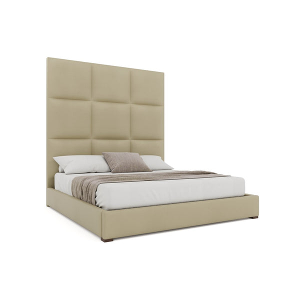 Nativa Interiors Moyra Square Tufted Upholstered Bed Cream  Bed-moyra-sq-hi-kn-vin-cream