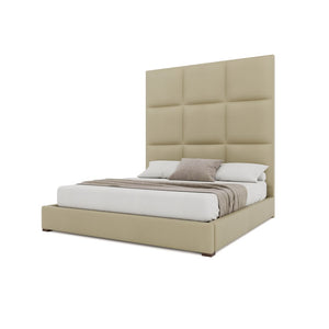 Nativa Interiors Moyra Square Tufted Upholstered Bed Cream  Bed-moyra-sq-hi-kn-vin-cream