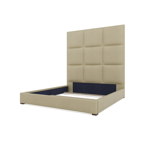 Nativa Interiors Moyra Square Tufted Upholstered Bed Cream  Bed-moyra-sq-hi-kn-vin-cream