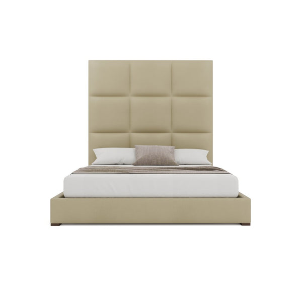 Nativa Interiors Moyra Square Tufted Upholstered Bed Cream  Bed-moyra-sq-hi-kn-vin-cream