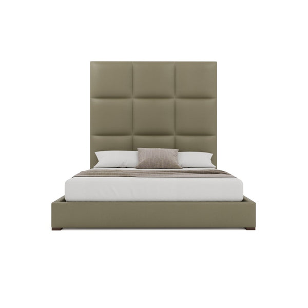 Nativa Interiors Moyra Square Tufted Upholstered Bed Stone  Bed-moyra-sq-hi-qn-vin-stone