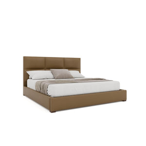 Nativa Interiors Moyra Square Tufted Upholstered Bed Caramel  Bed-moyra-sq-low-ca-vin-caramel