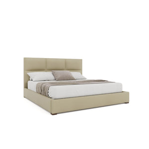 Nativa Interiors Moyra Square Tufted Upholstered Bed Cream  Bed-moyra-sq-low-kn-vin-cream