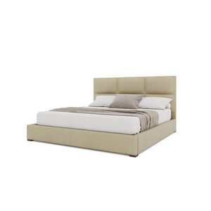 Nativa Interiors Moyra Square Tufted Upholstered Bed Cream  Bed-moyra-sq-low-kn-vin-cream