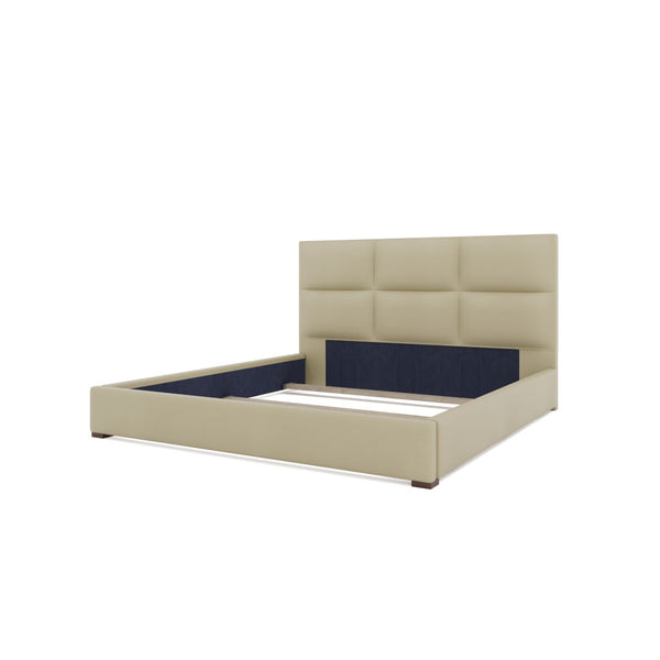 Nativa Interiors Moyra Square Tufted Upholstered Bed Cream  Bed-moyra-sq-low-kn-vin-cream