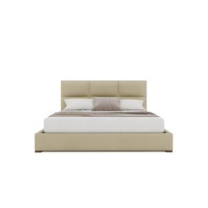 Nativa Interiors Moyra Square Tufted Upholstered Bed Cream  Bed-moyra-sq-low-kn-vin-cream