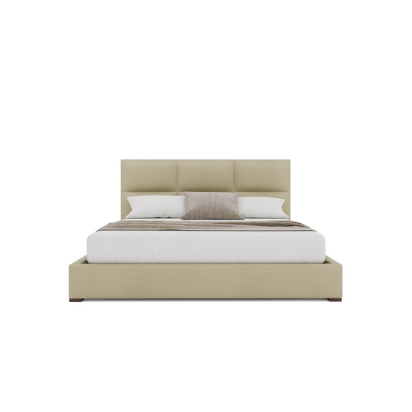 Nativa Interiors Moyra Square Tufted Upholstered Bed Cream  Bed-moyra-sq-low-kn-vin-cream