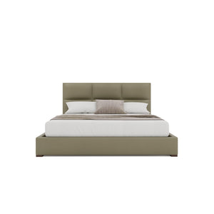 Nativa Interiors Moyra Square Tufted Upholstered Bed Stone  Bed-moyra-sq-low-kn-vin-stone