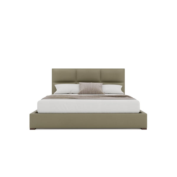 Nativa Interiors Moyra Square Tufted Upholstered Bed Stone  Bed-moyra-sq-low-kn-vin-stone
